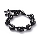 Bracelets en perles tressées en verre européen BJEW-JB05042-03-1