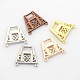 Filigree Trapezoid Plating Zinc Alloy Chandelier Components PALLOY-N0099-01-1