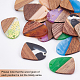 Superfindings diy 8 pares de pendientes de madera en forma de lágrima DIY-FH0002-01-4