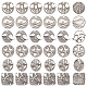Ph pandahall 6 estilos amuletos de flores de animales 36 piezas colgantes de búho y pájaro tibetano amuletos de tortuga de plata antigua cuelgan amuletos para la primavera pulsera collar pendiente fabricación de joyas FIND-PH0007-57-1