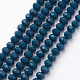 Faceted Solid Color Glass Rondelle Bead Strands GLAA-Q044-6mm-17-1