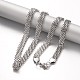 304 collares de acero inoxidable de la cadena de malla de acero y pulseras conjuntos de joyas SJEW-F129-02-P-2