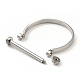 304 bracelet à vis en forme de d en acier inoxydable BJEW-G636-04B-P-4