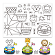 GLOBLELAND Amusement Park Clear Stamps Animals Bumper Cars Silicone Clear Stamp Seals for Cards Making DIY Scrapbooking Photo Journal Album Decoration DIY-WH0167-56-673-1