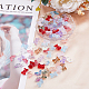 Superfindings 200 pz 10 stili perle di vetro verniciate a spruzzo trasparente bowknot farfalla ciondoli di colore misto nodo dell'arco perline rosa viola per la collana bracciali orecchini che fanno GLAA-FH0001-70-5