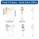 SUNNYCLUE 1 Box 40Pcs 2 Colors Clip on Earring Converter Transparent U Type Earring Cilps Stainless Steel Earring Components with Loop Painless Earrings for Non-Pierced Ears Jewelry Making DIY Crafts STAS-SC0004-29-2