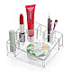 プラスチック製の化粧品収納ディスプレイボックス  ディスプレイスタンド  化粧オーガナイザー  透明  14x14x7.5mm ODIS-S013-11-2