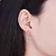 Shegrace 925 boucles d'oreilles à tige en argent sterling plaqué platine JE667A-3
