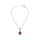 Shegrace Fashion natürliche rote Korund-Tropfen-Anhänger-Halskette JN78A-3