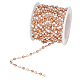Pandahall elite catene di perline rotonde in ottone e resina imitazione perla CHC-PH0001-20-1