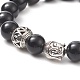 Natural Obsidian Beads Stretch Bracelets BJEW-JB03849-03-2