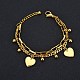 Titanium Steel Heart Charm Bracelets for Women BJEW-BB69676-J-1