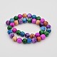 Dyed Gemstone Crazy Agate Round Bead Strands G-J276-01-10mm-2