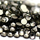 フラットバックガラスラインストーン  グレードA  バックメッキ  多面カット  半円  ブラックダイヤモンド  4.6~4.8mm  約1440個/袋 RGLA-C002-SS20-215-1