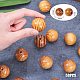 PandaHall Elite 50 pcs 30mm Dyed Natural Wood Spacer Beads Round Polished Ball Wooden Loose Beads for Bracelet Pendants Crafts DIY Jewelry Making WOOD-PH0008-55A-2