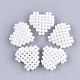 Abalorios hechos a mano de plástico imitación perla tejida perlas FIND-T039-17-1