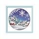 Kits de broderie de motifs de flocon de neige et de maison de noël à faire soi-même WINT-PW0001-020-1