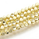 Chapelets de perles en hématite synthétique sans magnétiques G-N0322-18G-1