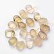 Chapelets de perles de quartz citron naturel G-D827-09-2