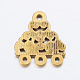 Antico triangolo d'oro Componenti per lampadari in lega link X-PALLOY-EA10676Y-AG-3