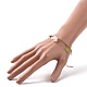 Acryl-Blatt & Blume & Kunststoff-Perlen-Charm-Armband BJEW-JB09077-3