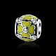 Large Hole Barrel with Clover 925 Sterling Silver Enamel European Stopper Beads STER-BB15859-2