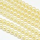 Hebras redondas de perlas de vidrio teñido ecológico HY-A002-10mm-RB012-1