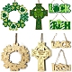 Mot de bricolage ornements en bois inachevés irlandais embellissements en bois vierges WOOD-C009-04-5