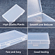 Benecreat 8 Packung 5x5x1.5 cm kleine gefrostete quadratische Kunststoffperlen Aufbewahrungsbehälter Box Case mit Deckel für Kräuter CON-BC0005-35-4
