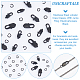 UNICRAFTALE 16Pcs 4 Styles Electrophoresis Black Lobster Claw Clasps Kits Stainless Steel Lobster Claw Clasps with 16Pcs Stainless Steel Open Jump Rings Hole 1~1.5x1.5~2mm STAS-UN0038-63-5