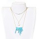 Dyed Synthetic Howlite Tiered Necklaces NJEW-JN02346-6