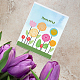 Globleland fiori semplici francobolli trasparenti fiori foglia sfondo silicone trasparente timbro guarnizioni per carte fai da te scrapbooking foto ufficiale album decorazione DIY-WH0167-57-0236-3