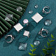 Unicraftale diy kit de fabricación de anillos de cúpula en blanco STAS-UN0049-06-2