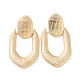 Énormes boucles d'oreilles ovales en fer pour fille femmes EJEW-I258-08KCG-2