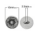 Zinc Metal Alloy Shank Buttons BUTT-N0002-35AS-3