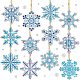 Kits de decoración con colgante de copo de nieve de Navidad con pintura de diamante diy WG44287-01-1
