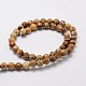 Faceted Round Natural Picture Jasper Bead Strands G-L437-35-10mm-2