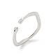 Componenti dell'anello del polsino aperto in ottone&nbsp;KK-G518-06P-02-1