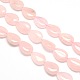 Natural Teardrop Rose Quartz Beads Strands G-L242-06-1
