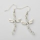 Alloy Dragonfly Jewelry Sets: Earrings & Necklaces SJEW-JS00714-5