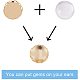 PandaHall Elite 50pcs 5 Color Brass Stud Earring Findings with 50pcsTransparent Glass Cabochonsfor DIY Earring Jewelry KK-PH0035-36-5