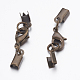 Clip Ends with Brass Lobster Claw Clasps KK-K225-41-AB-2