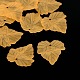 秋のテーマ オレンジつや消し透明アクリル リーフ ペンダント  約24mm長  22.5 mm幅  厚さ3mm  穴：1mm X-PAF002Y-13-1