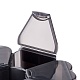 プラスチック箱  ジュエリー収納用  7のコンパートメント  花  ブラック  12.2x12.4x2.4cm CON-P019-04A-3