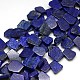 Pietra preziosa naturale perline lapis lazuli fili X-G-L157-01-1