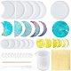 arricraft 46 Pcs DIY Moon Phase Silicone Resin Casting Molds and Tools DIY-AR0001-11-1