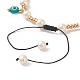 Semi di vetro e braccialetti di perle intrecciate di perle naturali BJEW-JB09208-6