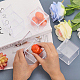 Caja de almacenamiento de dulces de plástico transparente cuadrada ODIS-WH0043-53-4