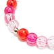 Ensemble de bracelets extensibles en perles rondes en acrylique 4pcs 4 styles BJEW-JB08926-02-7