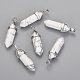 Natural Howlite Double Terminated Pointed Pendants G-F295-04F-1